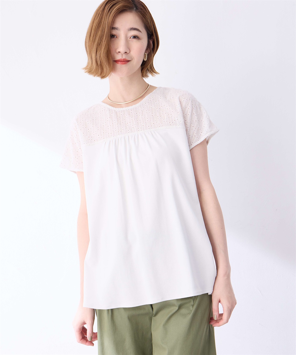 Petit Honfleur レースドッキングプルオーバー_main