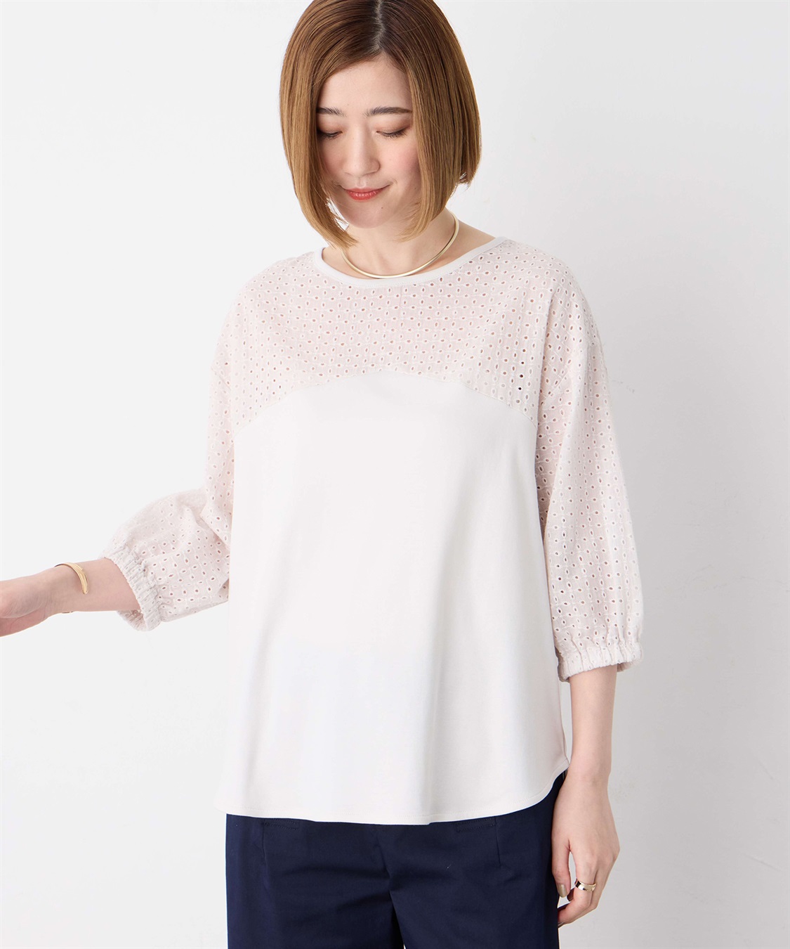 Petit Honfleur ヨークレースプルオーバー_variation_1