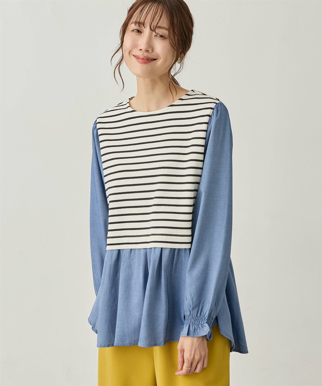 Petit Honfleur 異素材切替プルオーバー_variation_1