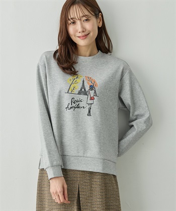 コラボプリントプルオーバー(グレー-M)