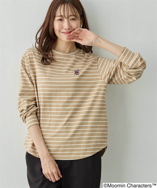 【ムーミン】ミイワッペン刺しゅうロンT