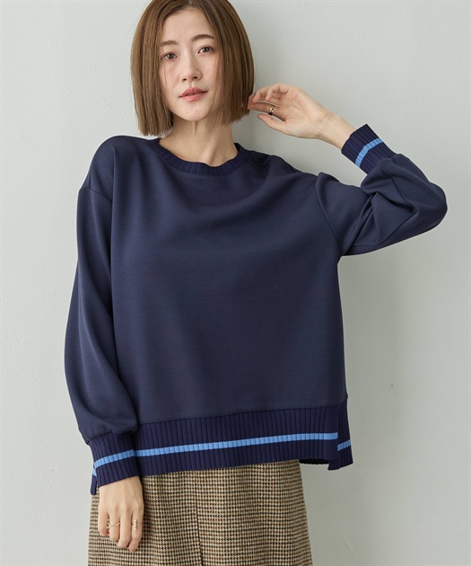 リブニットドッキングプルオーバー