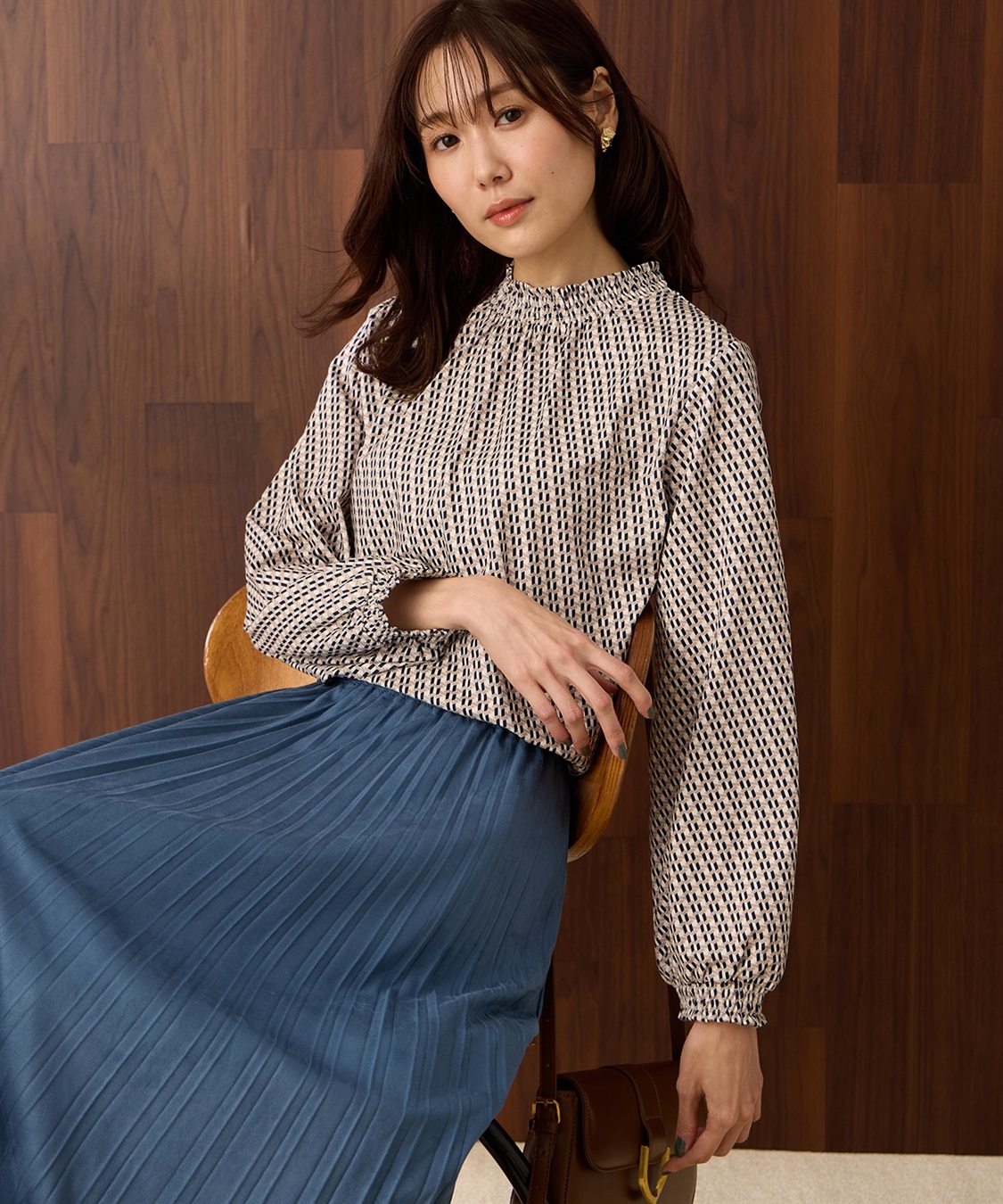 Petit Honfleur シャーリングプリントプルオーバー_variation_1