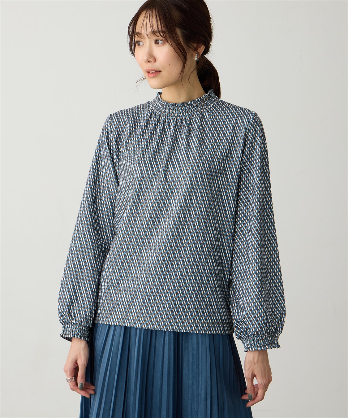 Petit Honfleur シャーリングプリントプルオーバー_variation_2