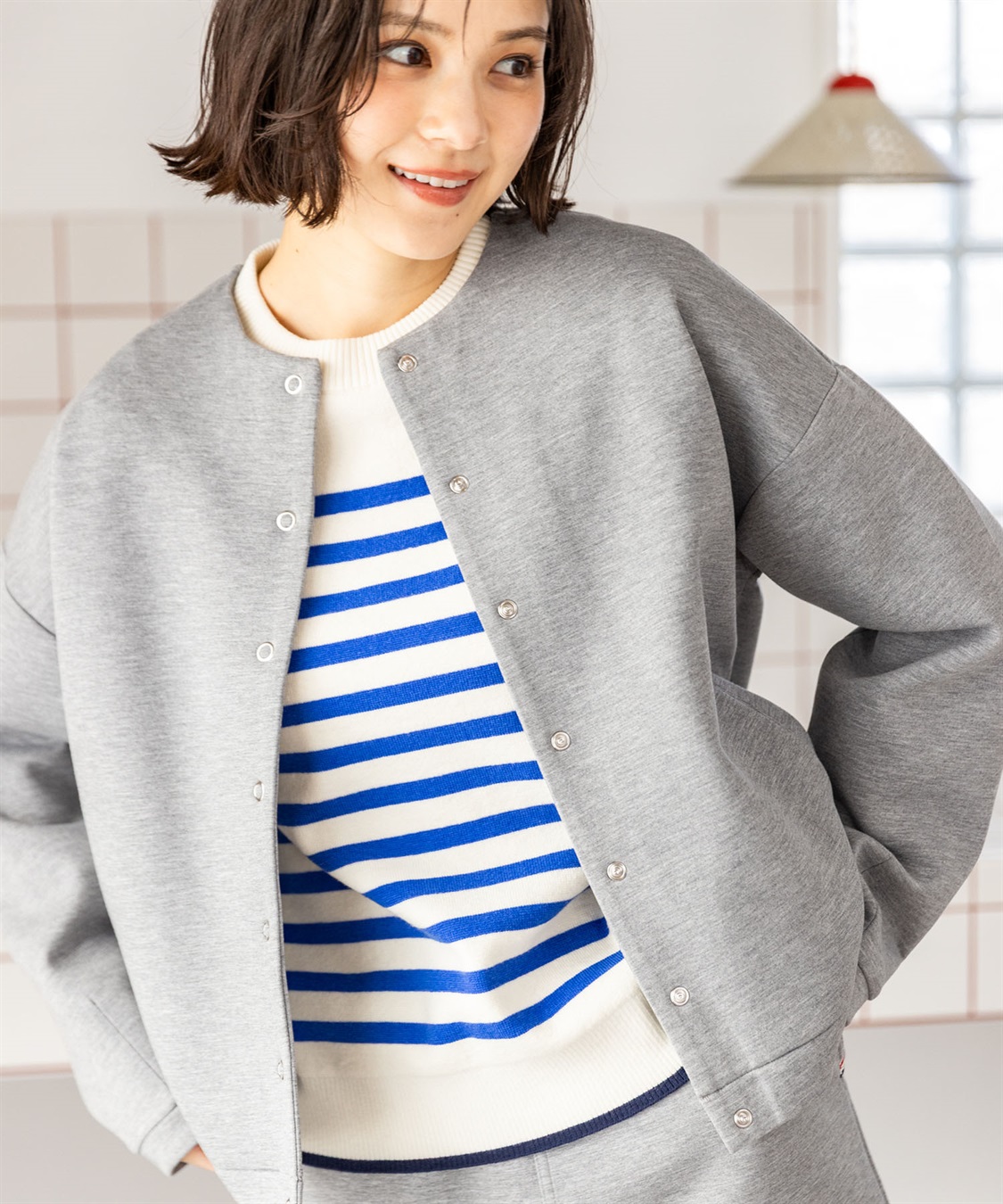 Petit Honfleur スナップボタンカーディガン_main