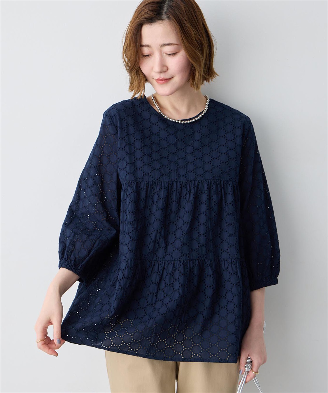 Petit Honfleur レースティアードチュニックブラウス_variation_2