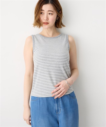 カップ付タンクトップ【取り外し可能カップ付き】(グレー-M)