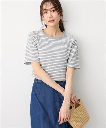 カップ付Tシャツ【取り外し可能カップ付き】(グレー-M)