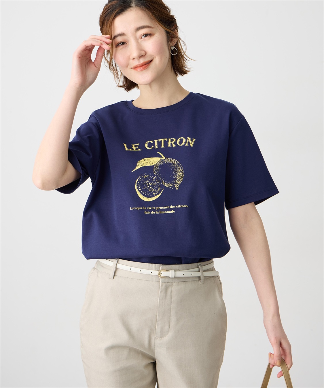 Petit Honfleur ビンテージ風フルーツTシャツ【オーガニックコットン】【UVカット・接触冷感】_variation_3
