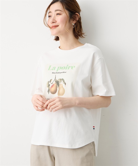 配色フルーツTシャツ【オーガニックコットン】【UVカット・接触冷感】