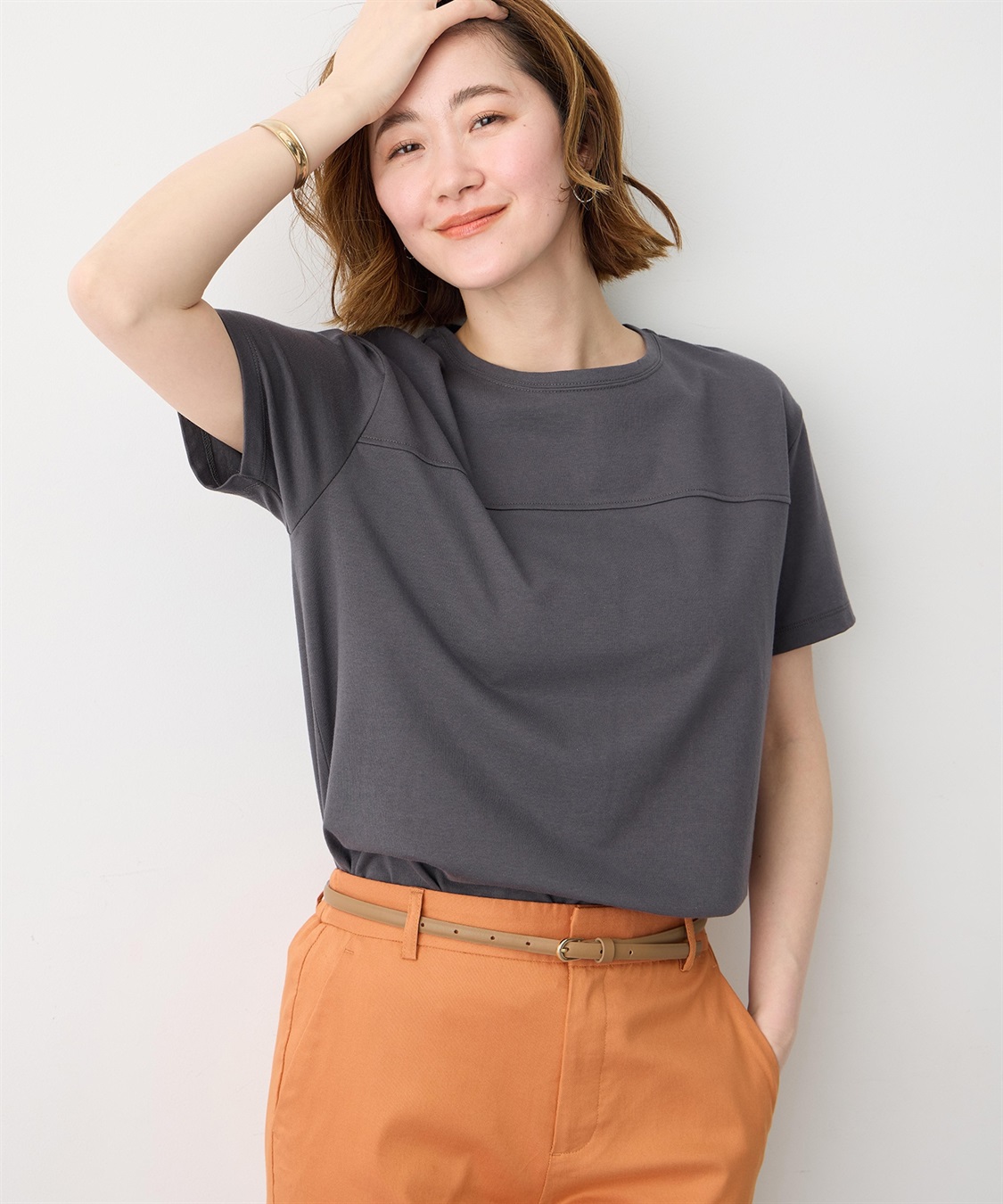 Petit Honfleur ラウンドヘム半袖PO【UVカット・接触冷感】【日本製】_main