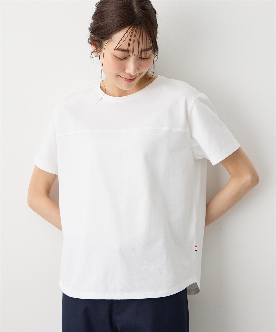 Petit Honfleur ラウンドヘム半袖PO【UVカット・接触冷感】【日本製】_variation_1