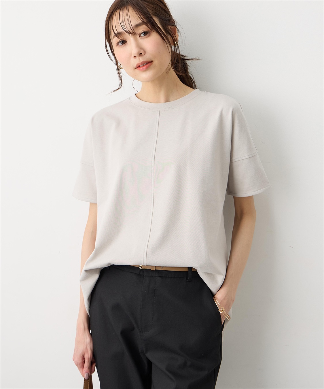 Petit Honfleur 袖切替チュニックPO【UVカット・接触冷感】_variation_1