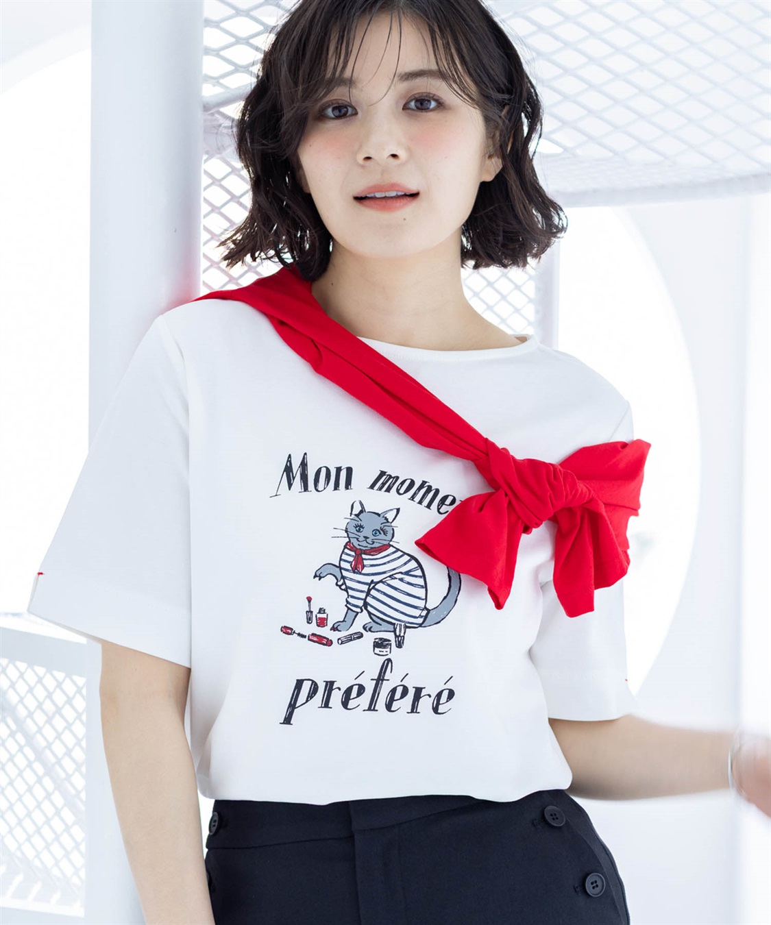 イラストレーターコラボ】猫プリントTシャツ【接触冷感・UVカット