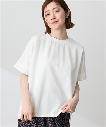Petit Honfleur バックタックワイドTシャツ【接触冷感・UVカット・透けにくい】_variationthumb_1