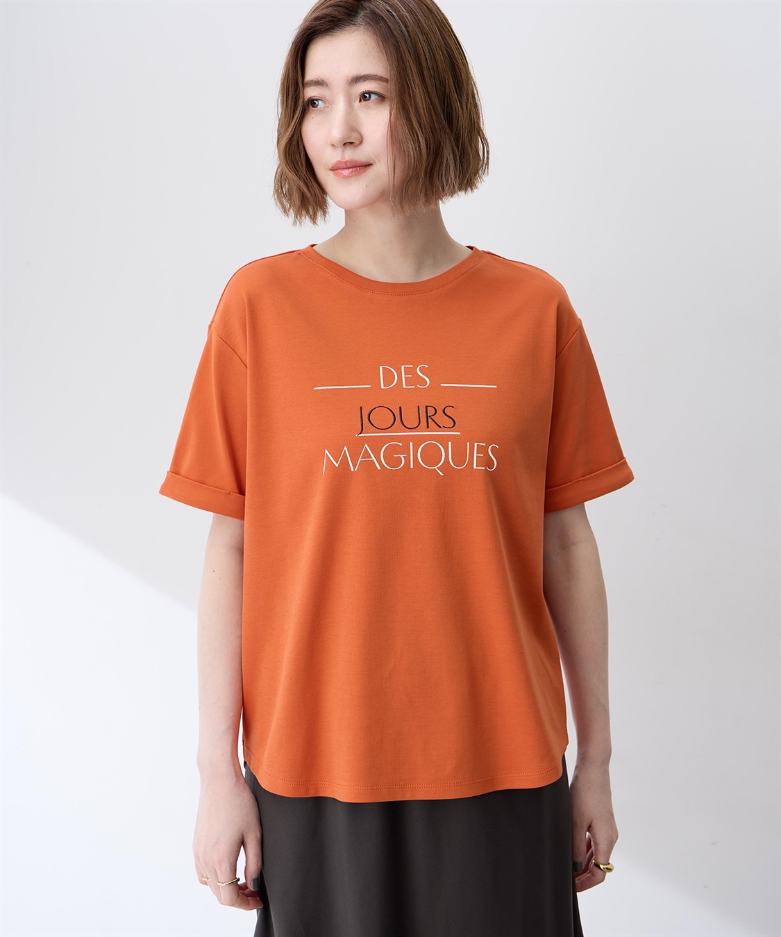 ロゴプリントTシャツ【接触冷感・UVカット・オーガニックコットン