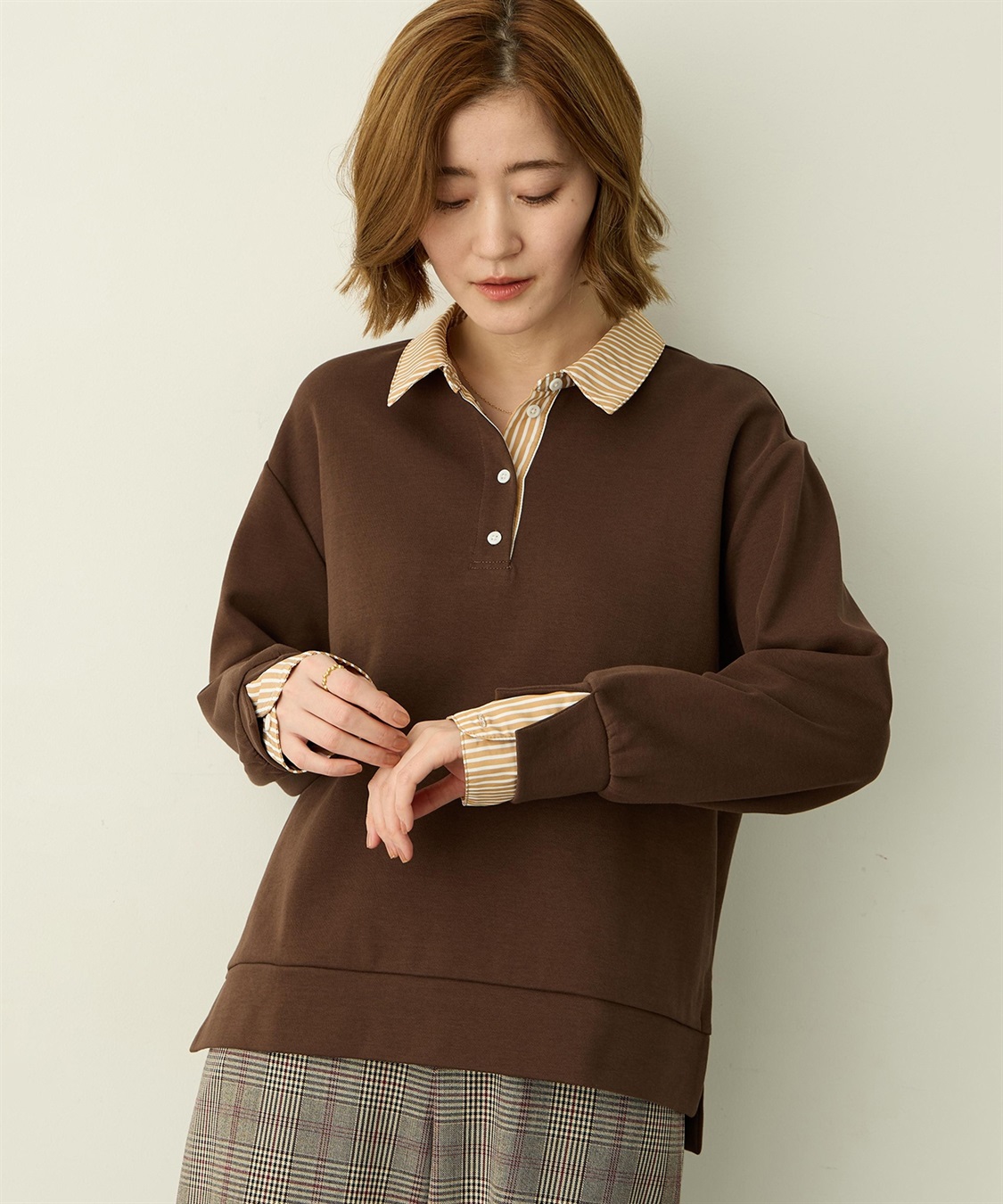 Petit Honfleur シャツレイヤード風カットプルオーバー_variation_2