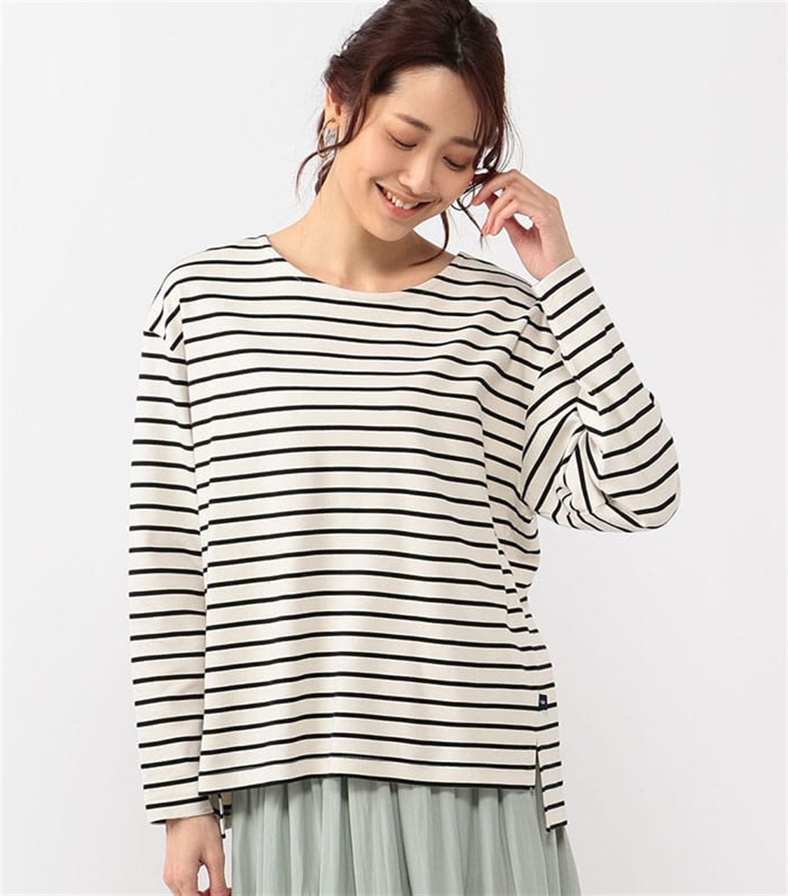 Petit Honfleur ハイゲージスムースボーダーTシャツ_variation_3