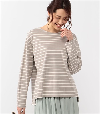 Petit Honfleur ハイゲージスムースボーダーTシャツ_variationthumb_1