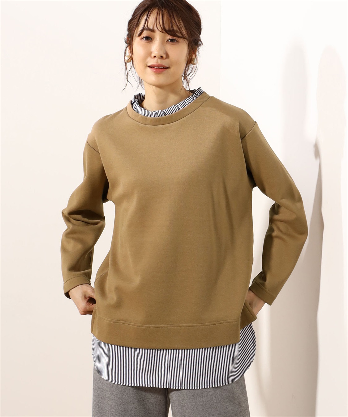 Petit Honfleur 1着完結　フリル衿重ね着風プルオーバー_variation_2