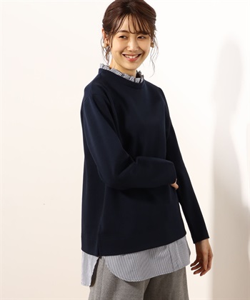 Petit Honfleur 1着完結　フリル衿重ね着風プルオーバー_variationthumb_1