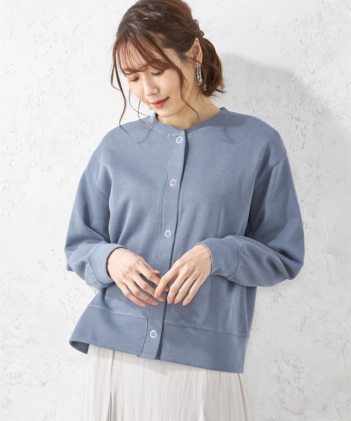 Petit Honfleur Wフェイススナップカーディガン_variation_3