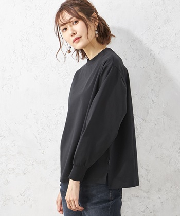 Petit Honfleur オーガニックコットンモックネック長袖Tシャツ_variationthumb_1