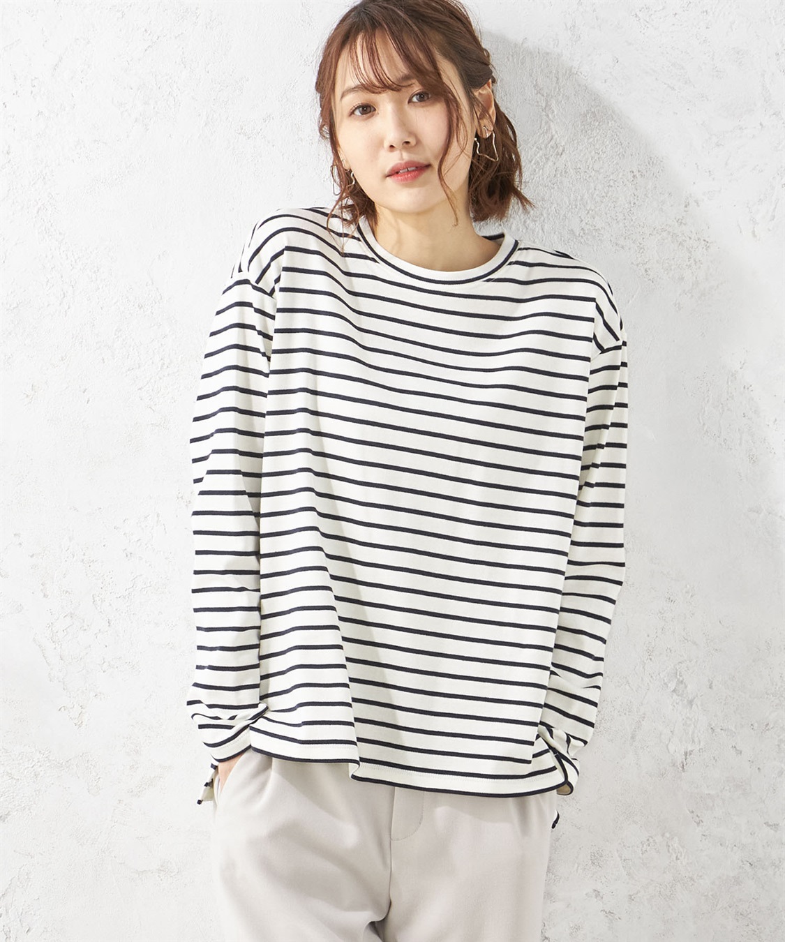 Petit Honfleur ボーダー長袖Tシャツ_variation_1