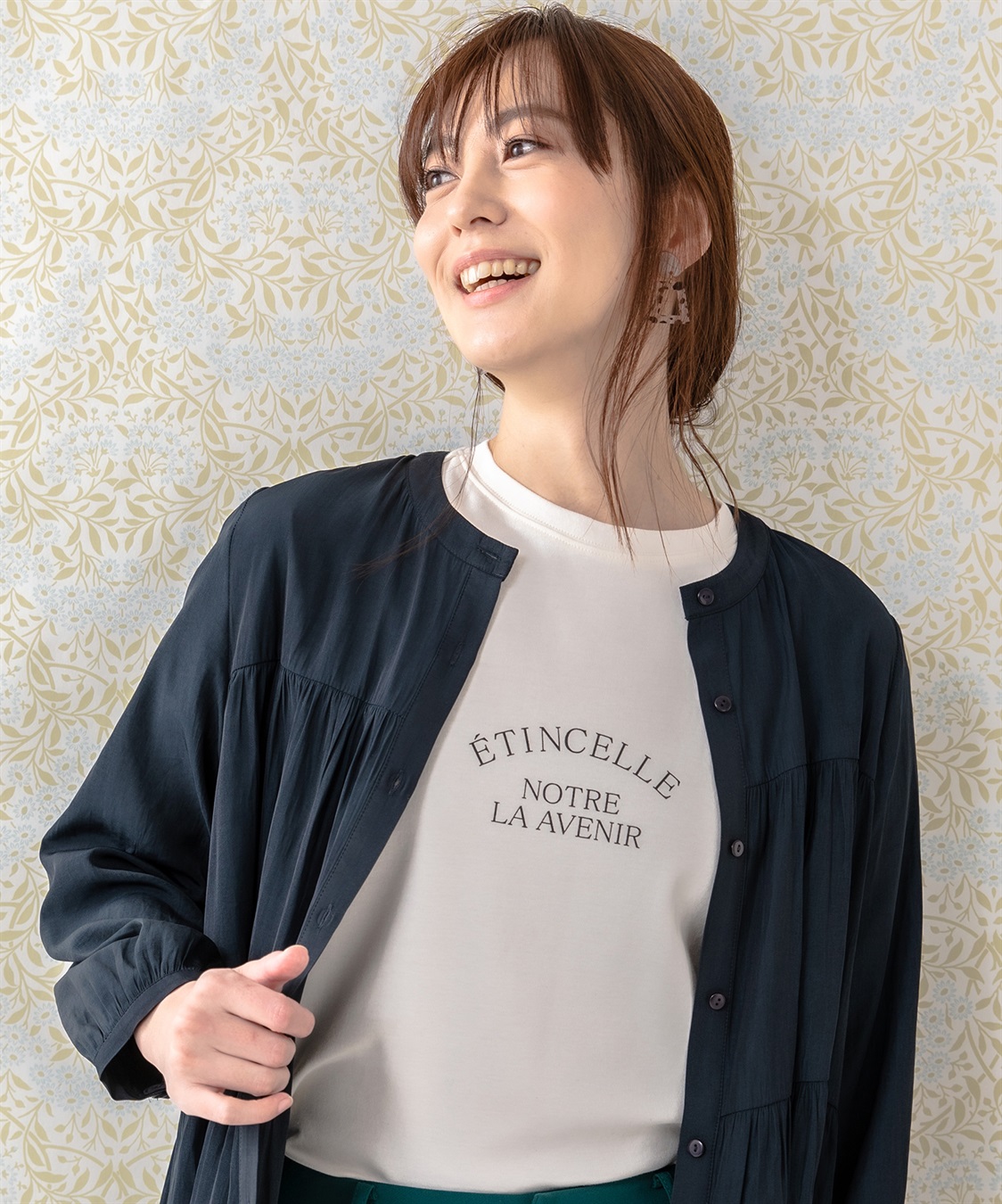 Petit Honfleur ロゴ長袖Tシャツ_main