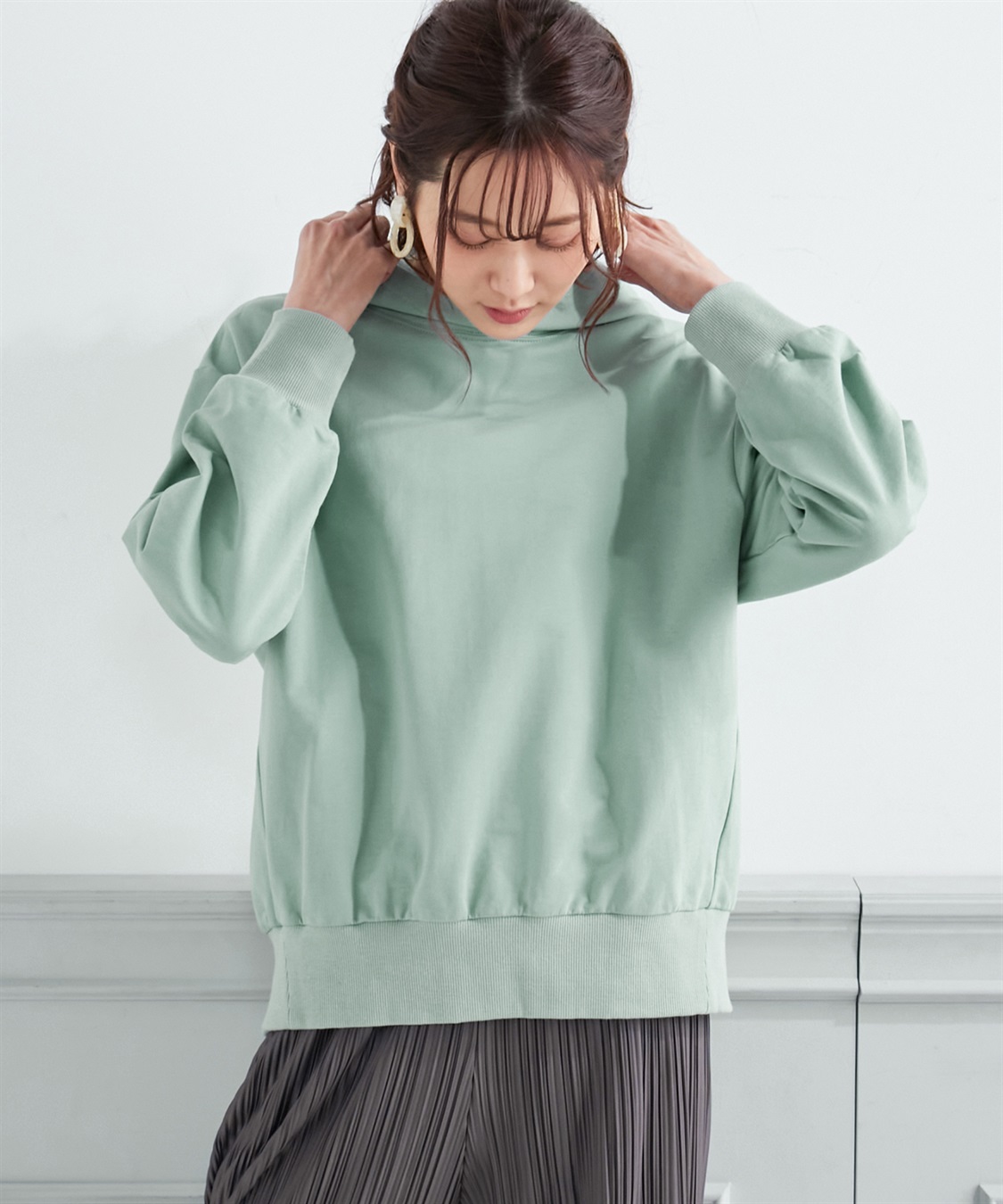 Petit Honfleur ゆるシルエットパーカー_main