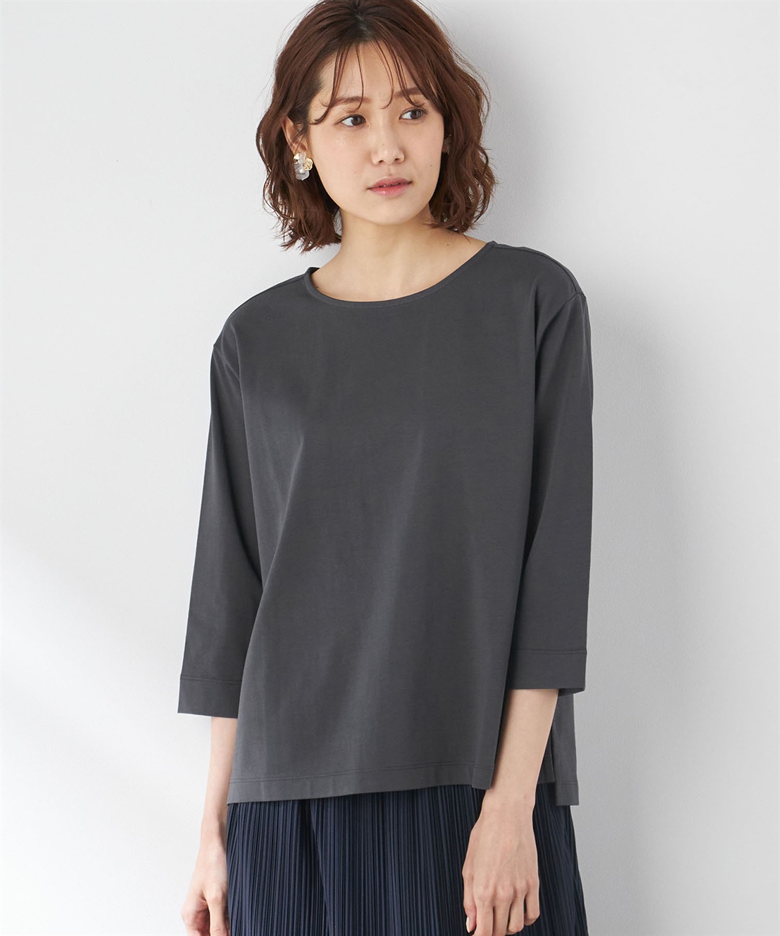 Petit Honfleur オーガニックコットンボートネックTシャツ_variation_2