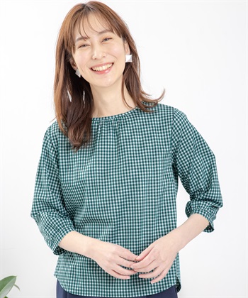 Petit Honfleur クーラータッチトリコットギンガムチェックプルオーバー_variationthumb_2