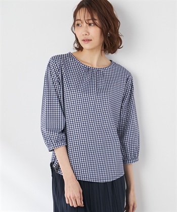 Petit Honfleur クーラータッチトリコットギンガムチェックプルオーバー_variationthumb_3