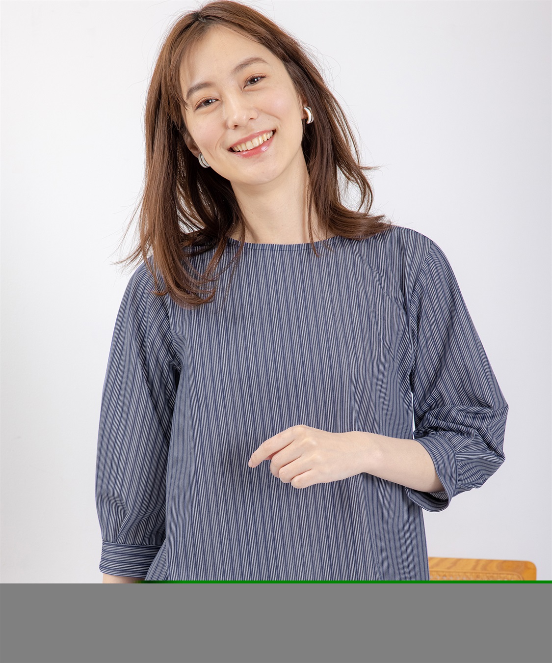 Petit Honfleur クーラータッチトリコットストライププルオーバー_variation_2