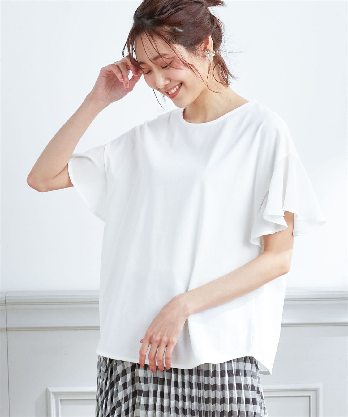 Petit Honfleur フリルスリーブカットプルオーバー_variation_1