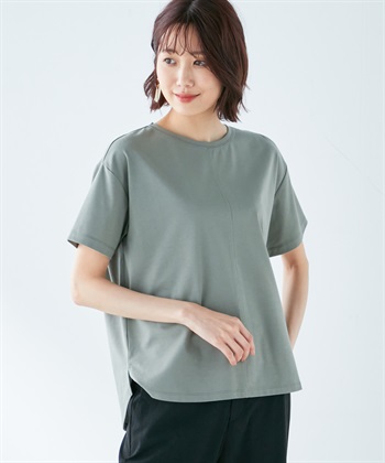 Petit Honfleur 【接触冷感・汗染み防止】ラウンドヘムTシャツ_variationthumb_3