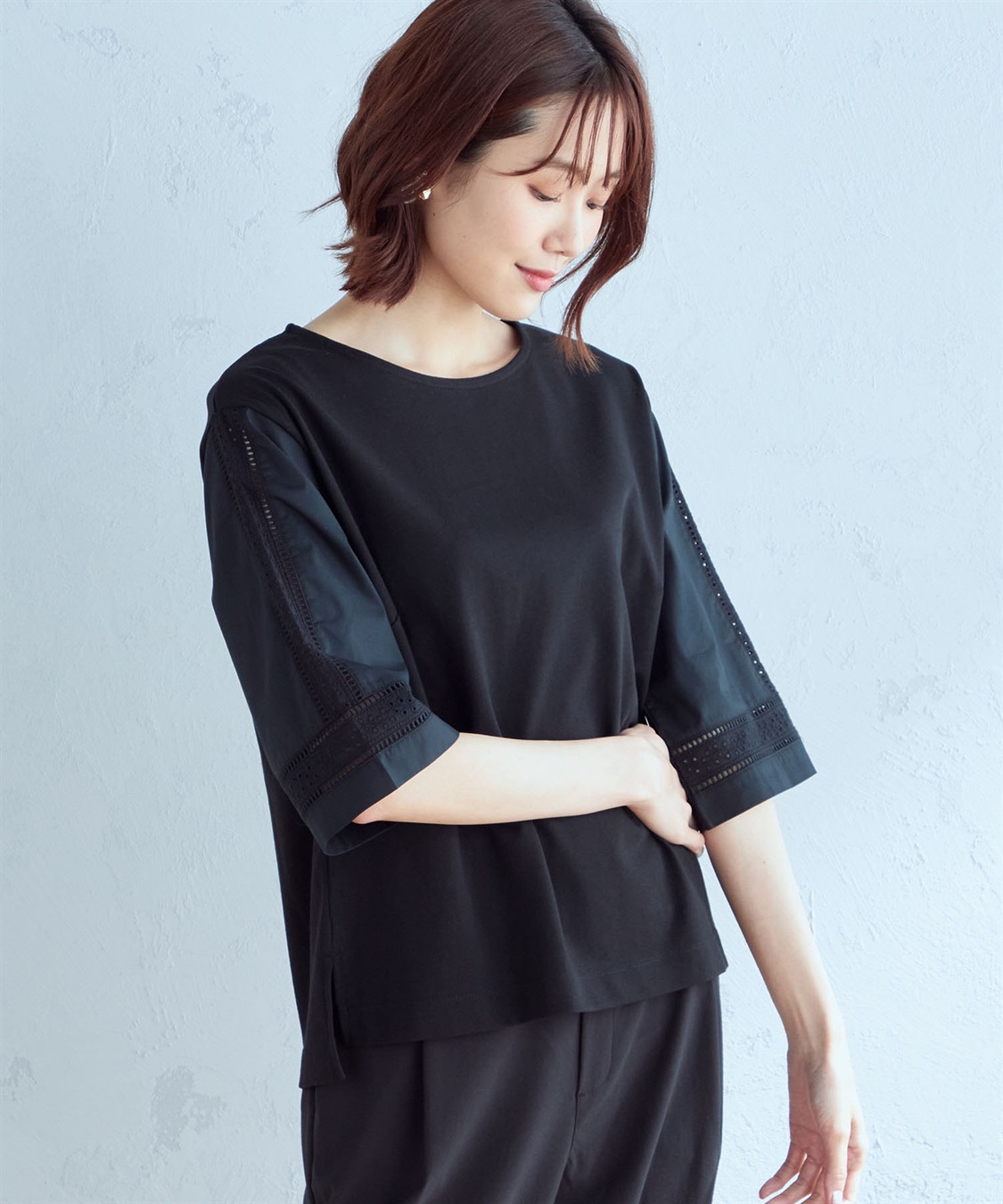 Petit Honfleur レース切り替えプルオーバー_variation_2