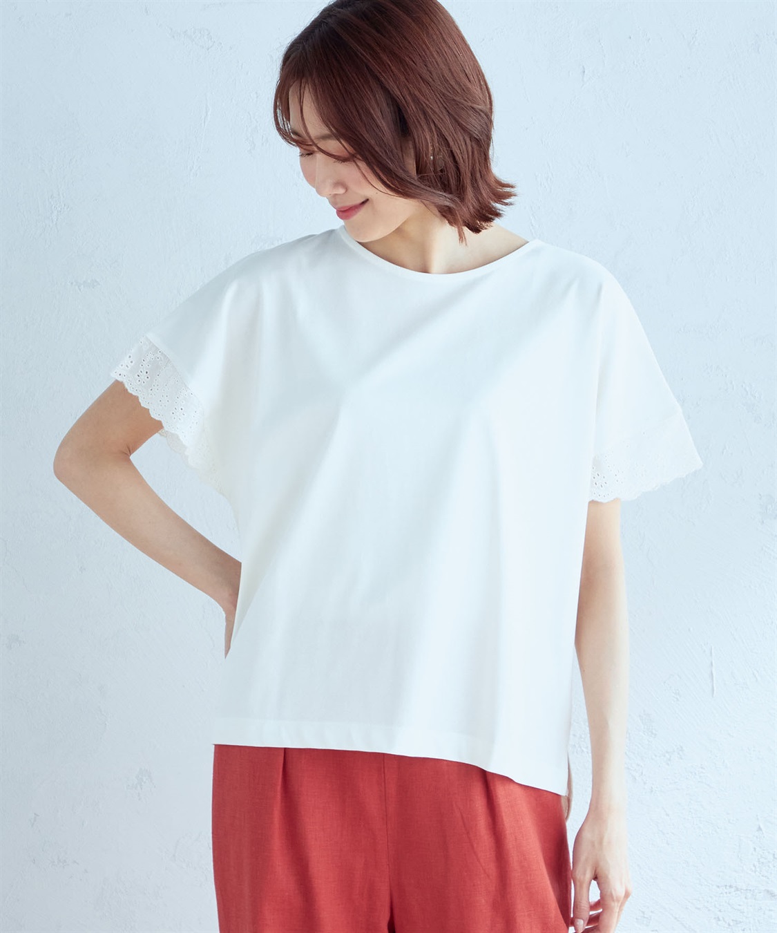 Petit Honfleur レーススリーブゆるシルエットプルオーバー_variation_1