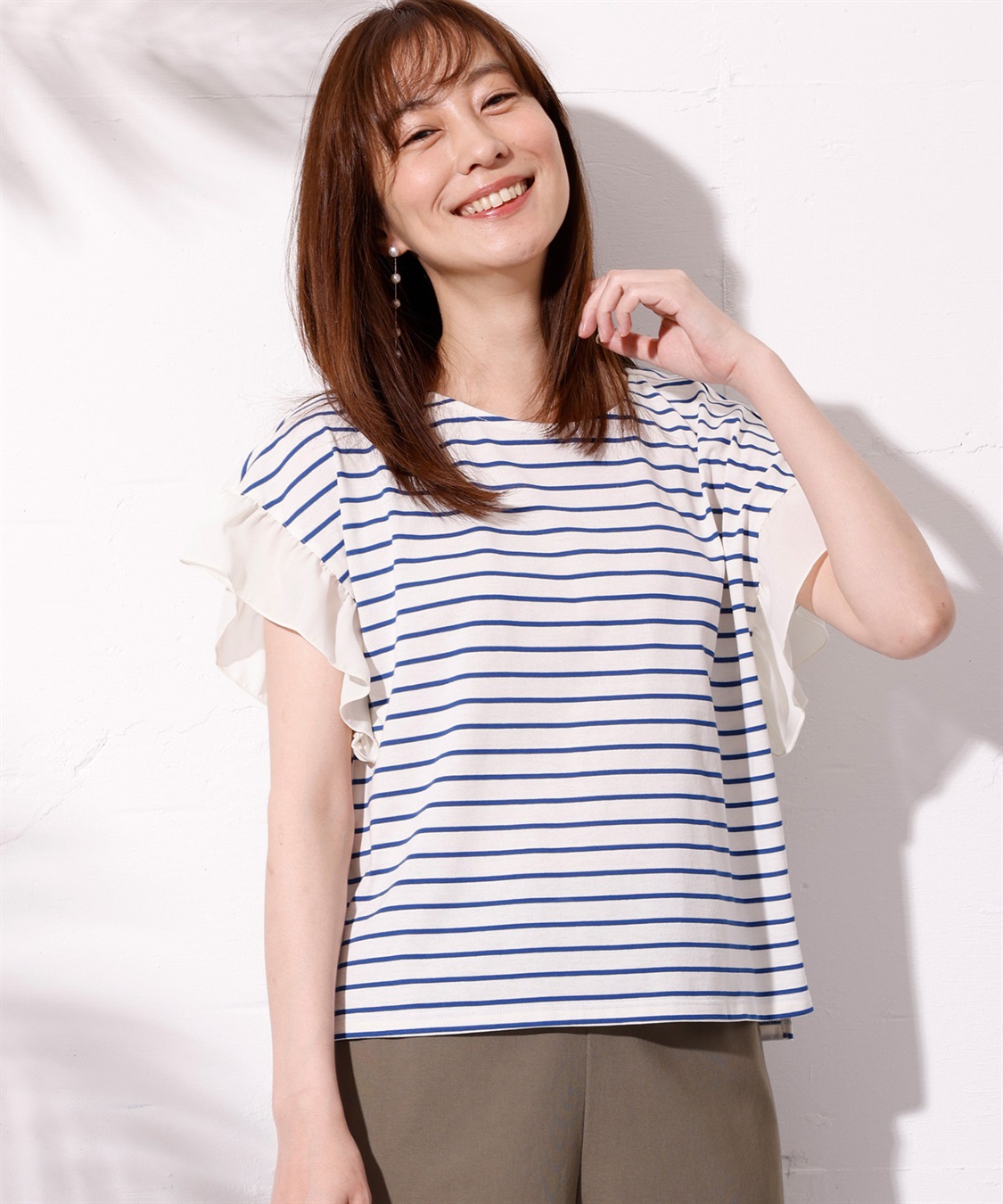 Petit Honfleur フリルスリーブプルオーバー_main