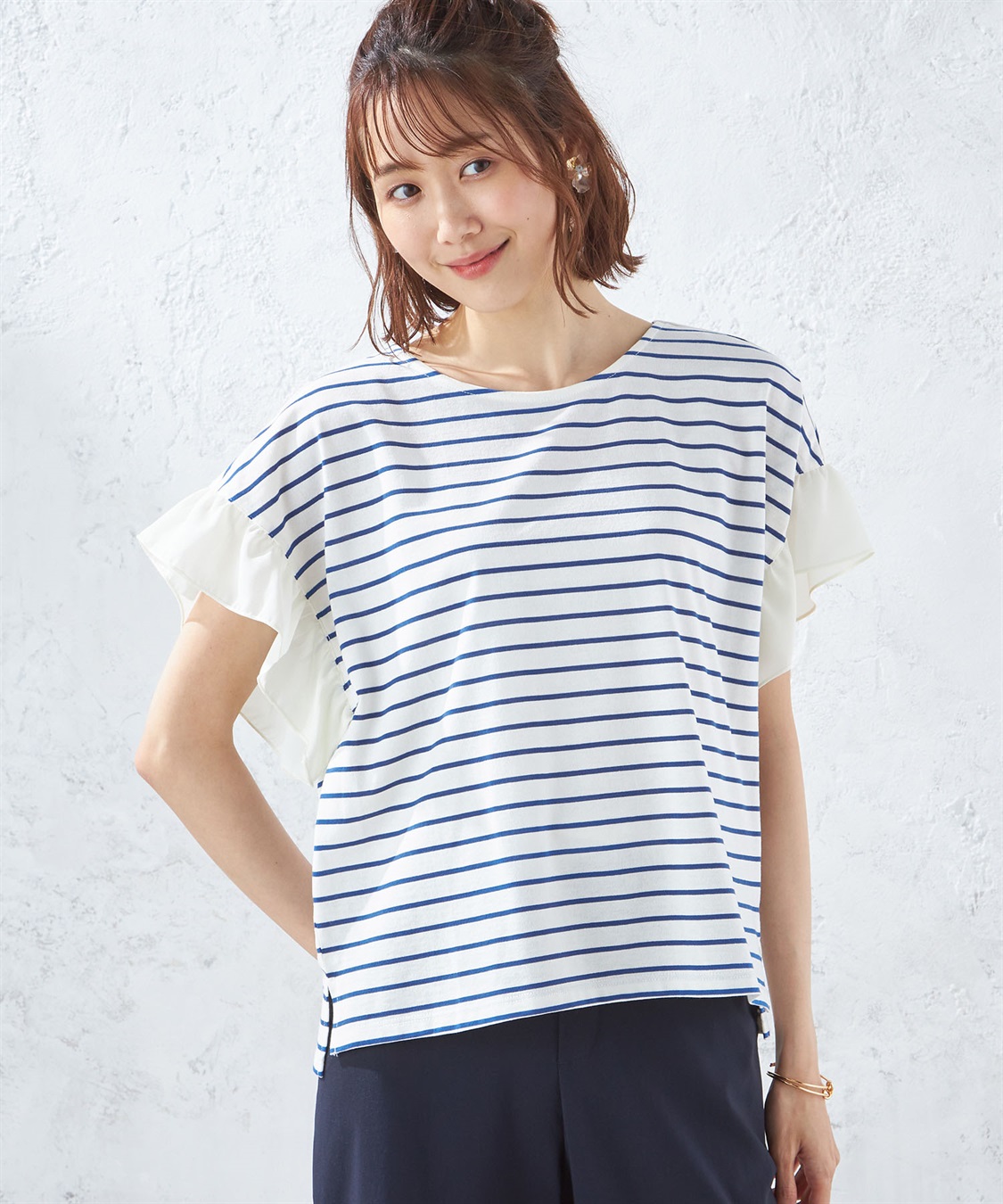 Petit Honfleur フリルスリーブプルオーバー_variation_2