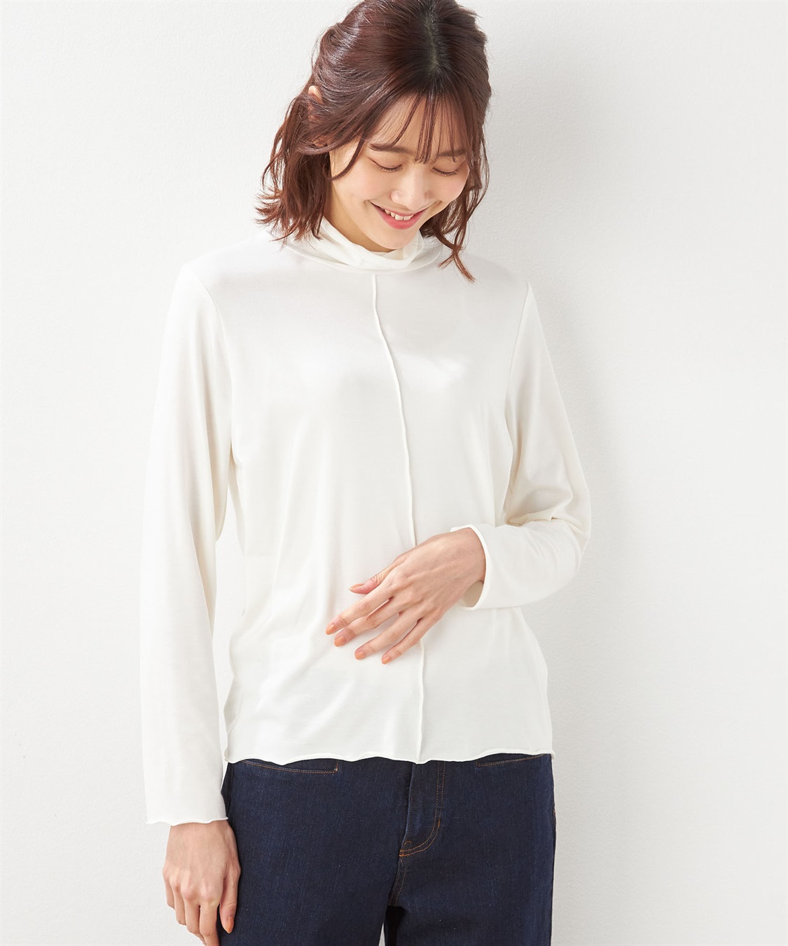 Petit Honfleur メローハイネックカットプルオーバー_variation_1