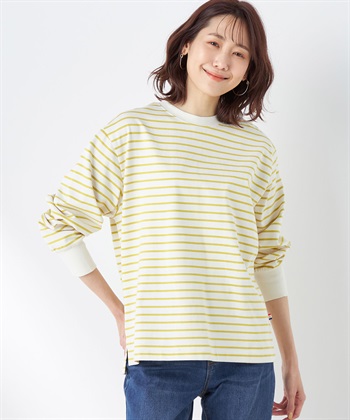 Petit Honfleur モックネックボーダーTシャツ_variationthumb_2