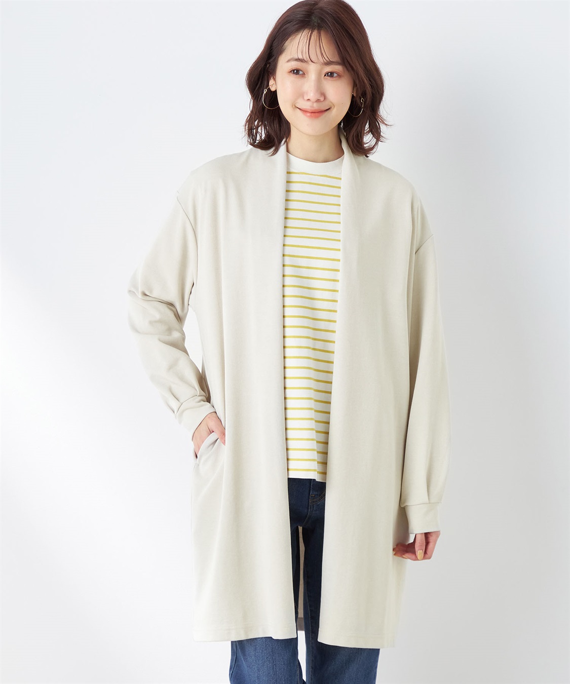 Petit Honfleur カットソーコーディガン_variation_1