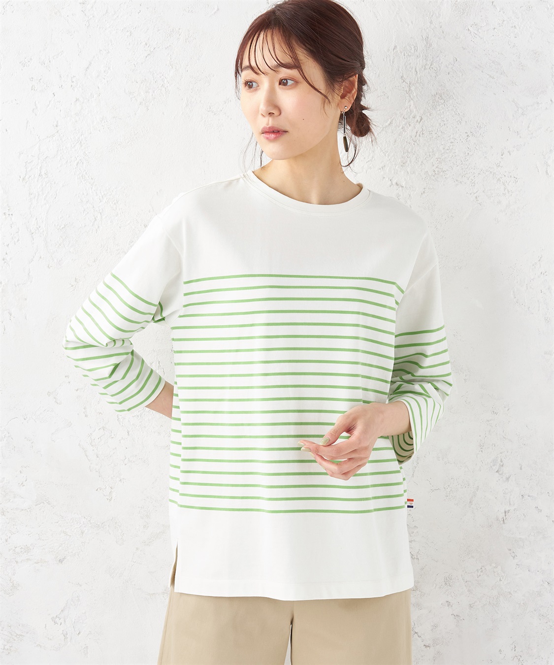 Petit Honfleur パネルボーダーTシャツ_variation_2