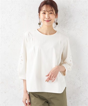 Petit Honfleur カットワーク刺繍スリーブプルオーバー_variationthumb_1