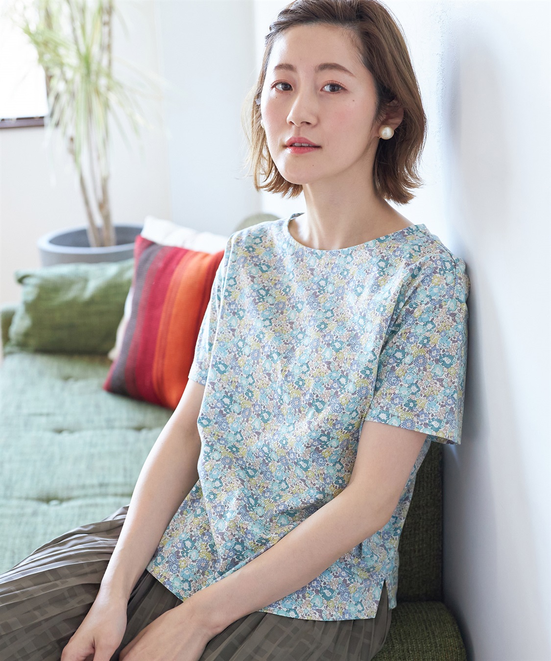 Petit Honfleur リバティプリントプルオーバー_main