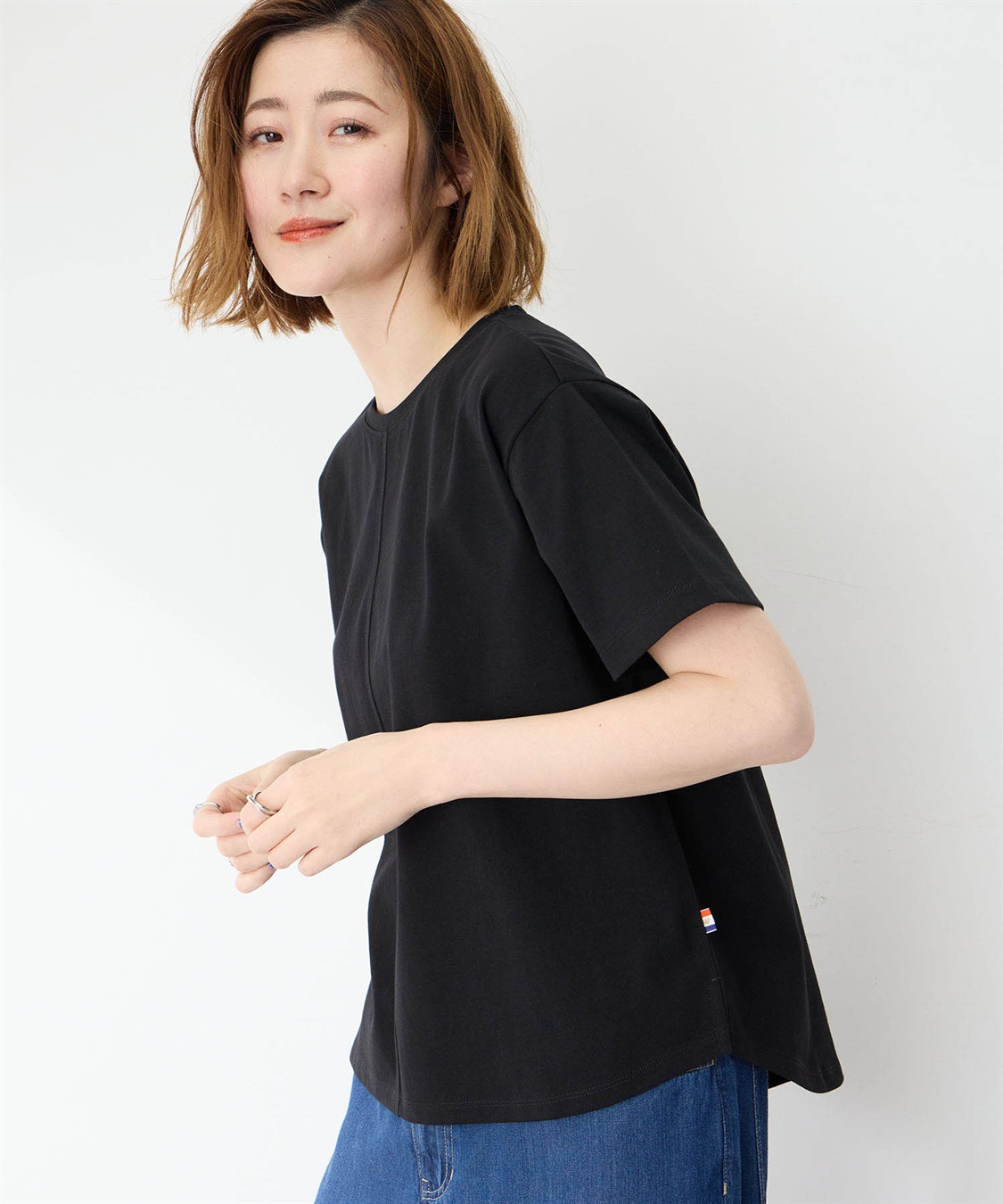 Petit Honfleur 【冷感・UVカット】ラウンドヘムTシャツ_variation_2