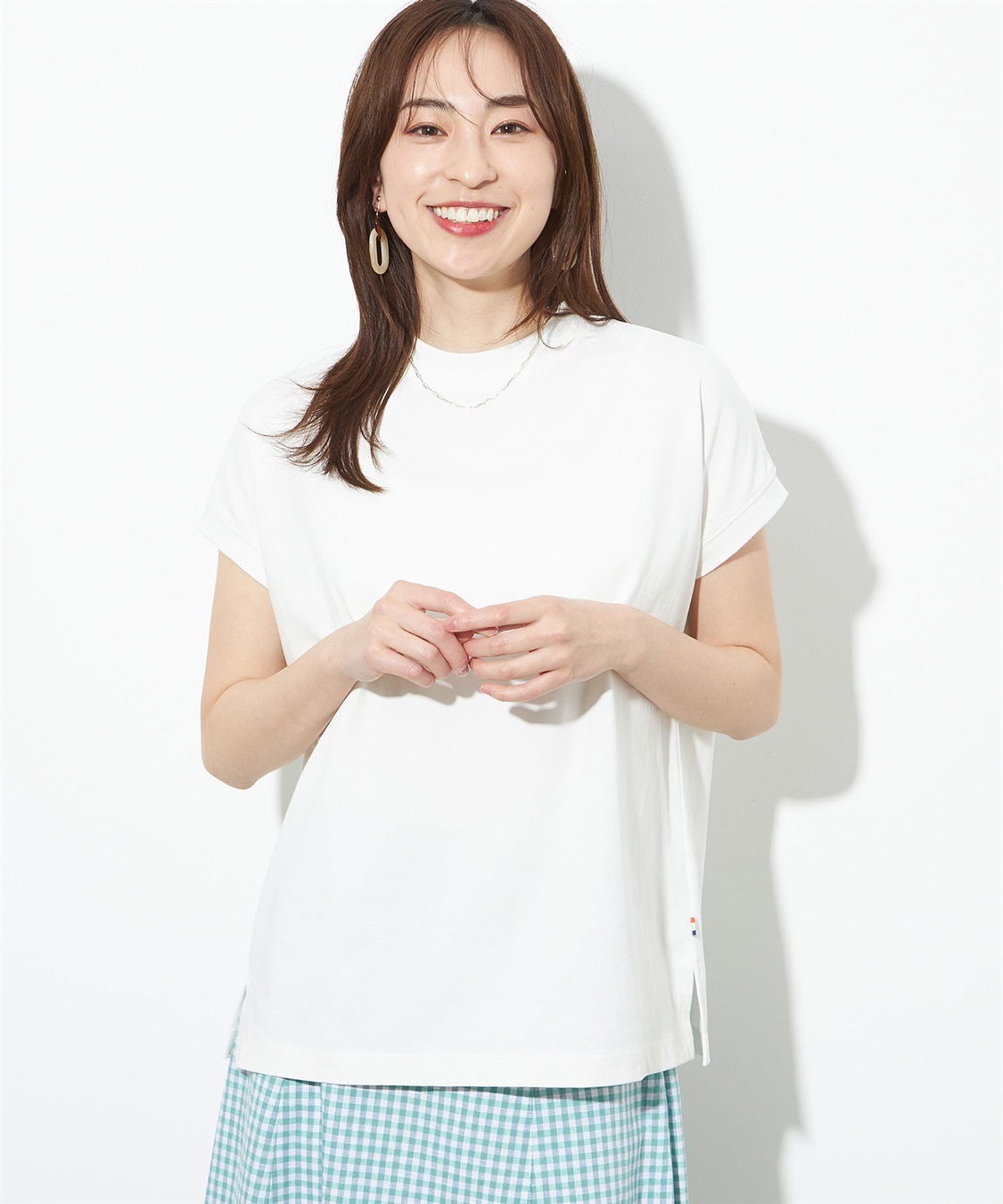 Petit Honfleur 【接触冷感】クーラータッチモックネックＴシャツ_variation_1