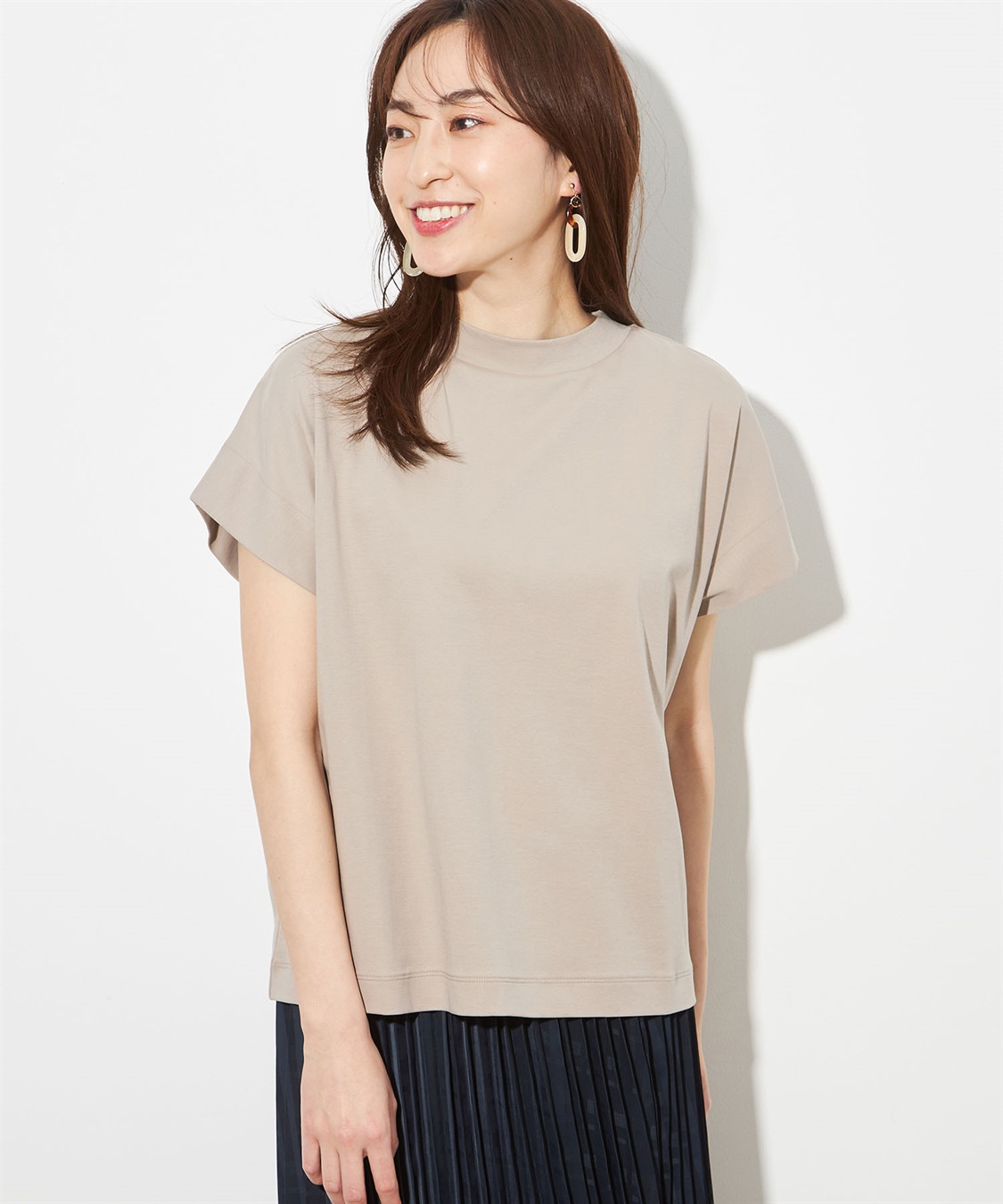 Petit Honfleur 【接触冷感】さらさらモックネックプルオーバー_variation_2