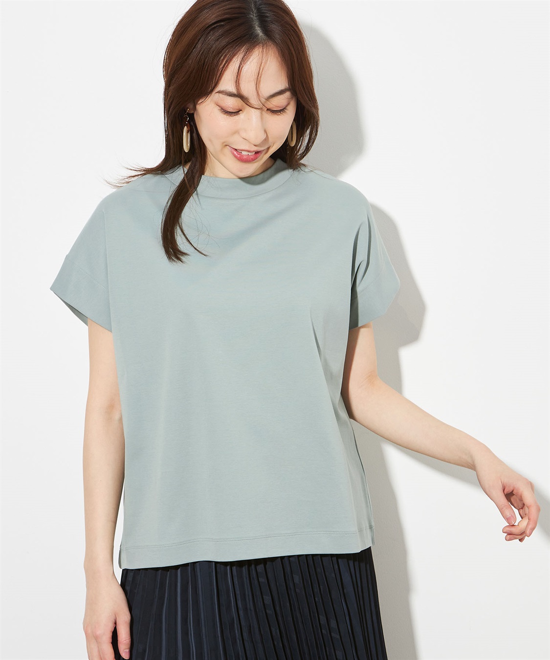 Petit Honfleur 【接触冷感】さらさらモックネックプルオーバー_variation_3